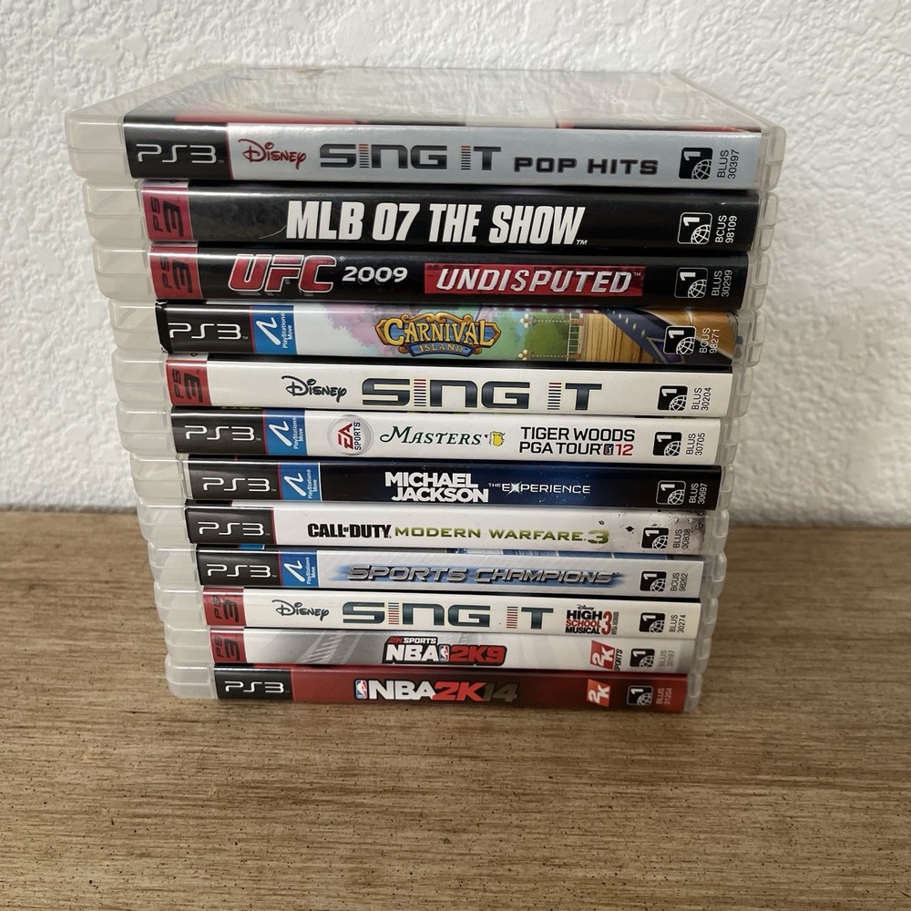 12 Used PS3 Games Lot - COD MW3, NBA 2K14, UFC, Sing It, Tiger Woods All Working